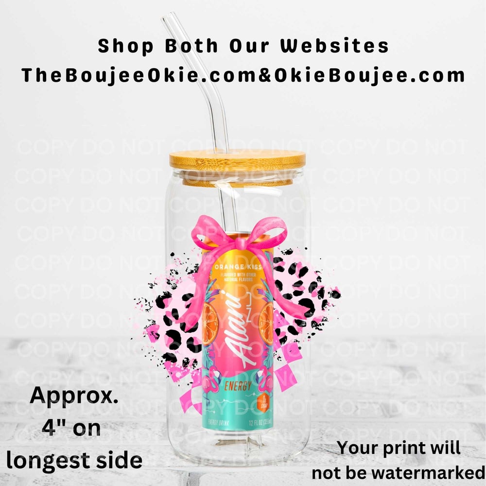 Image of Alani Orange Kiss Uv Dtf Decal Double Sided             T11