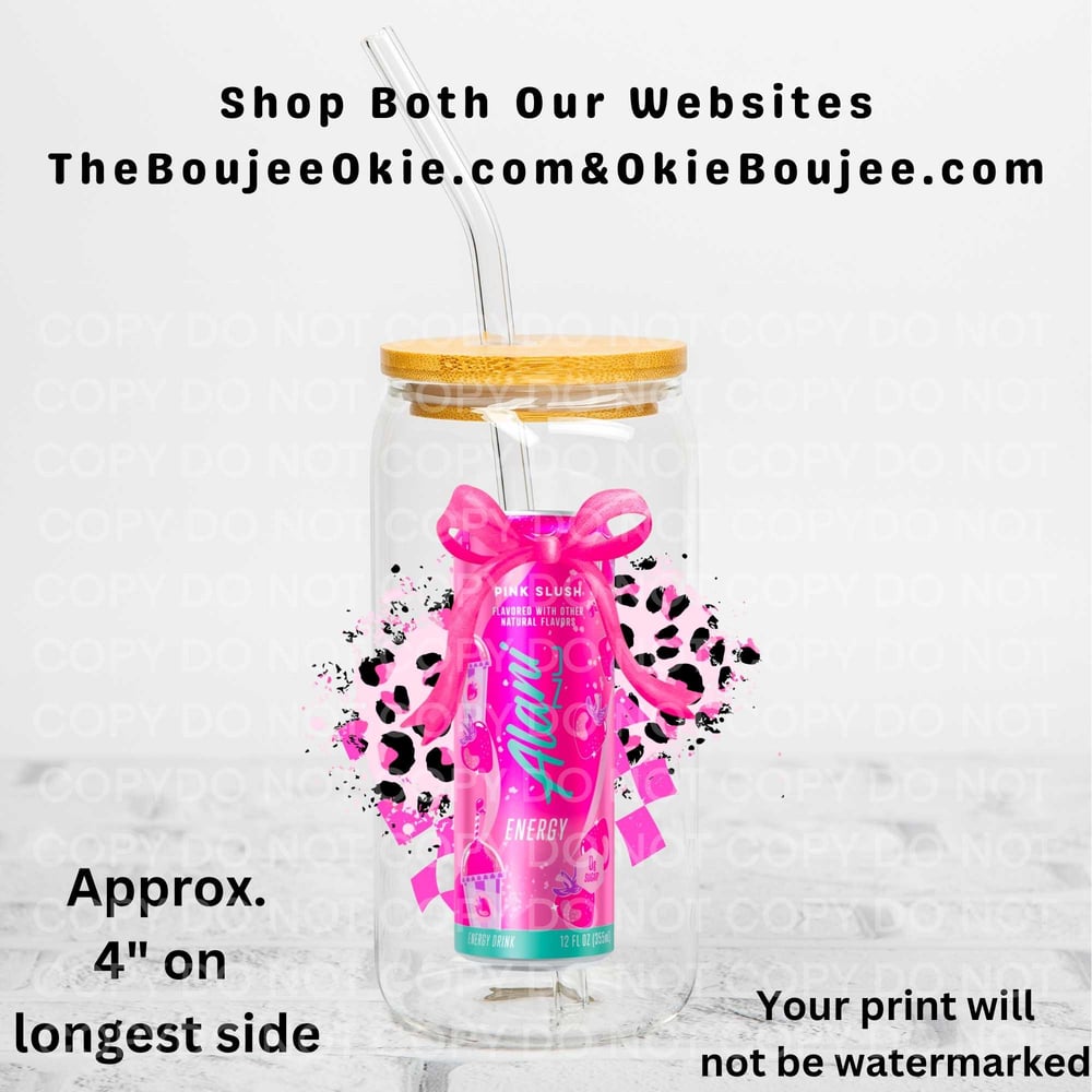 Image of Alani Pink Slush Uv Dtf Decal Double Sided             T11