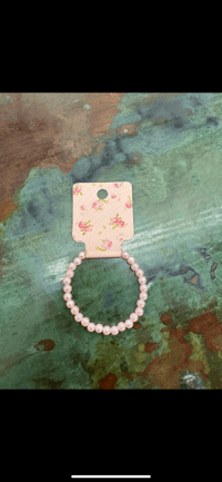 pink pearl bracelet