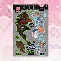 [original] sapphic guitarists sticker sheet