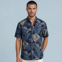 Camisa geo azul