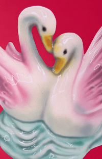 Image 4 of Frozen Swans Original Painting