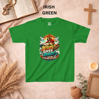 Image 8 of Kids T-Shirt — "Jesus Saves, Bro!" Colorful Faith Graphic Tee