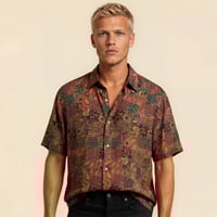 Camisa collage rojiza