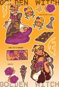 Image 3 of [PRE-ORDER] the golden witch sticker sheet