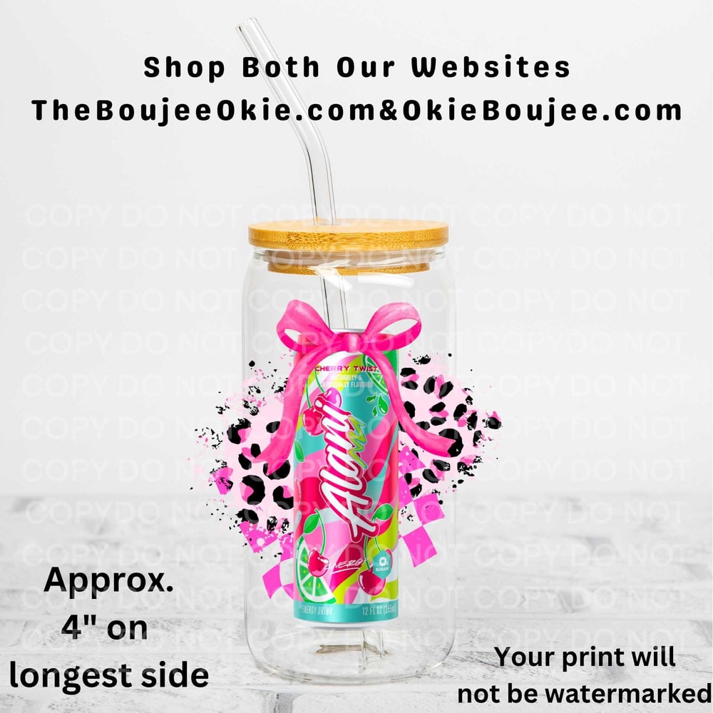 Image of Alani Cherry Twist Uv Dtf Decal Double Sided             T11