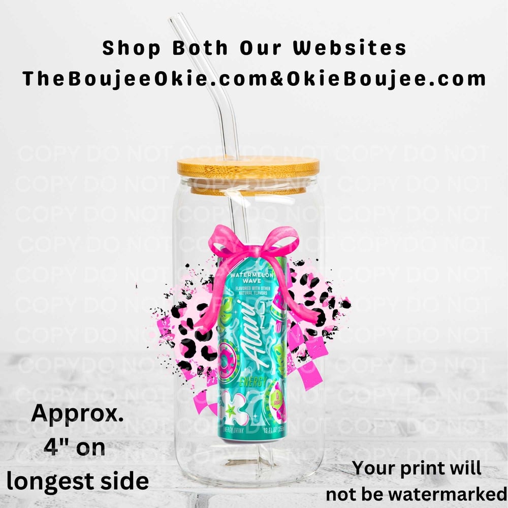 Image of Alani Watermelon Wave Uv Dtf Decal Double Sided             T11