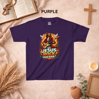 Image 3 of Kids T-Shirt — "Let Jesus Rock Your Soul" Graphic Tee (Youth Christian Rock Design)