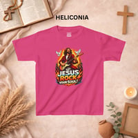 Image 4 of Kids T-Shirt — "Let Jesus Rock Your Soul" Graphic Tee (Youth Christian Rock Design)