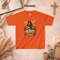 Image 8 of Kids T-Shirt — "Let Jesus Rock Your Soul" Graphic Tee (Youth Christian Rock Design)