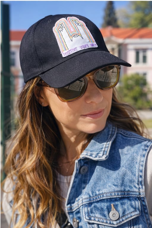 Image of  Boné Preto Positive Vibes Only