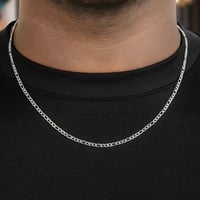 Image 1 of 3mm Silver Figaro Chain