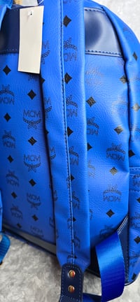 Image 4 of Blue Large Backpack and hat