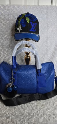 Image 1 of Blue Speedy & hat