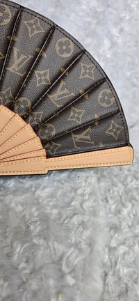 Image 3 of Brown Fedora and Fan bag