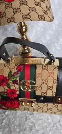 Image 2 of Brown Doctor Bag & hat w/ Roses