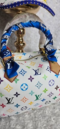 Image 1 of White Colorful Speedy with Yellow Hat