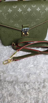 Image 4 of Green Crossbody with Camo Hat