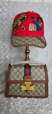 Image 1 of Bee Bag crossbody with Red hat