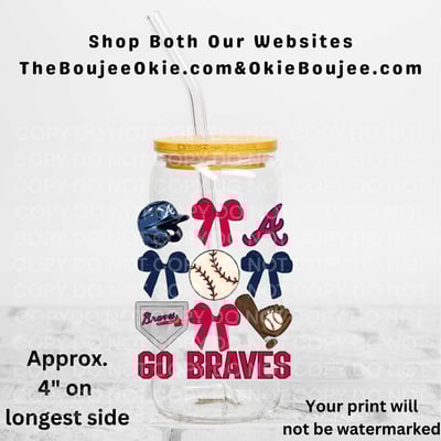 Image of Baseball Atlanta Braves Uv Dtf Decal Double Sided             T11