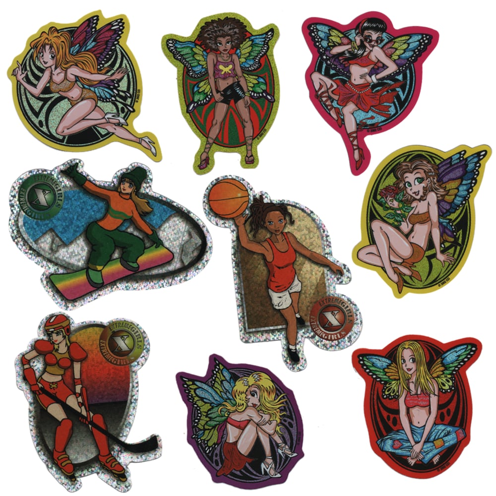 00's die cut stickers