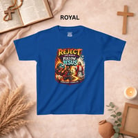 Image 5 of Kids T‑Shirt — "Reject the World, Follow Jesus" Christian Faith Graphic Tee