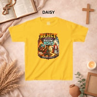 Image 6 of Kids T‑Shirt — "Reject the World, Follow Jesus" Christian Faith Graphic Tee