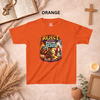 Image 7 of Kids T‑Shirt — "Reject the World, Follow Jesus" Christian Faith Graphic Tee