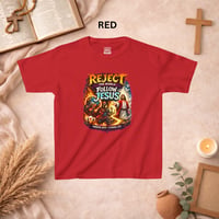 Image 8 of Kids T‑Shirt — "Reject the World, Follow Jesus" Christian Faith Graphic Tee