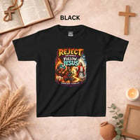 Image 9 of Kids T‑Shirt — "Reject the World, Follow Jesus" Christian Faith Graphic Tee