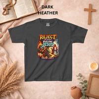 Image 10 of Kids T‑Shirt — "Reject the World, Follow Jesus" Christian Faith Graphic Tee
