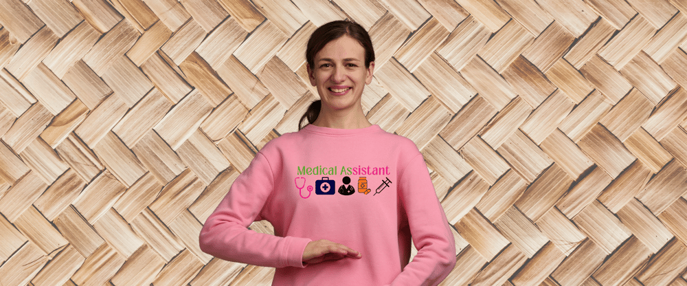 Image of Medical Assistant Sweatshirt | Colorful CMA & MA Gift