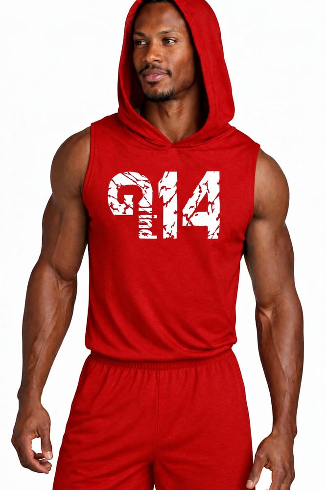 Image of LIGHTWEIGHT SLEEVELESS GRIND ONE FOUR HOODIE