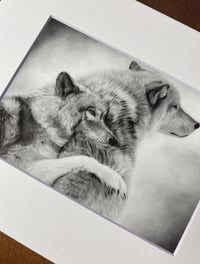Image 2 of Mini matted print “ Safety with you”