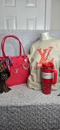 Image 1 of Red Beach Bag, Cup & Tshirt