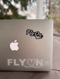 Fly On Sticker Black and White