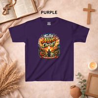 Image 10 of Kids Tee — "Fully Alive in Christ" Christian Faith T-Shirt