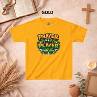 Image 7 of Kids Tee — "Prayer Player: Level Up Your Faith" Graphic