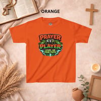 Image 9 of Kids Tee — "Prayer Player: Level Up Your Faith" Graphic