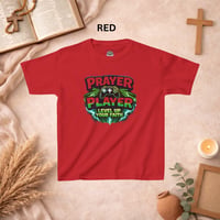 Image 10 of Kids Tee — "Prayer Player: Level Up Your Faith" Graphic