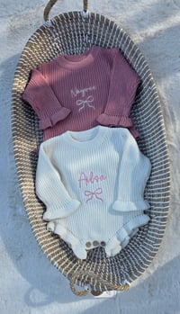 Image 1 of 🌸 Knitted Embroidered Frill Romper 🌸