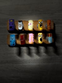 Image 1 of MEDIUM LENGTH SQUARE ADVENTURE TIME ACRYLIC NAILS