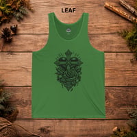 Image 5 of "Cross & Roses" Linocut Tank Top — Floral Religious Graphic Men's Tank