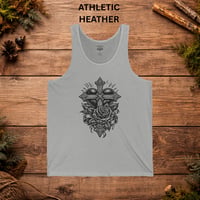 Image 7 of "Cross & Roses" Linocut Tank Top — Floral Religious Graphic Men's Tank