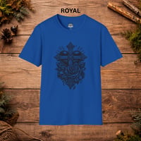 Image 3 of "Cross & Roses" Linocut T‑Shirt — Graphic Tee