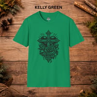Image 5 of "Cross & Roses" Linocut T‑Shirt — Graphic Tee