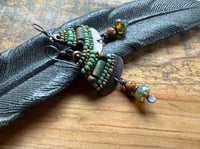 Image 3 of Alegria Alegria in earthy color beaded earrings/ n30