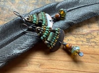 Image 5 of Alegria Alegria in earthy color beaded earrings/ n30