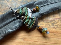 Image 6 of Alegria Alegria in earthy color beaded earrings/ n30