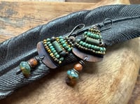Image 11 of Alegria Alegria in earthy color beaded earrings/ n30